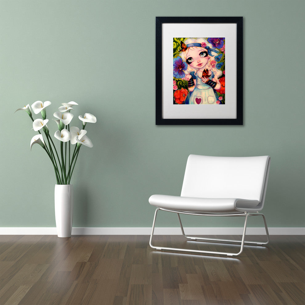 Natasha Wescoat 'The Talking Flowers' Art, Black Frame, White Mat, 16x20