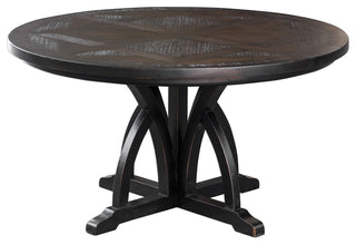 Maiva Round Black Dining Table