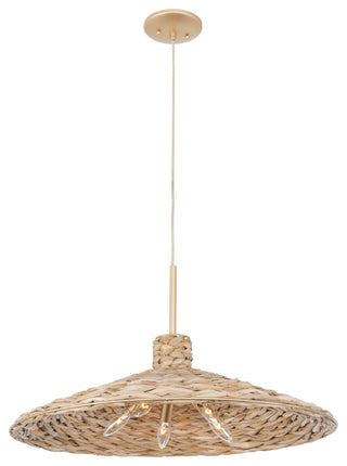 Varaluz 502P05 Hilton Head 5 Light 26"W Pendant - French Gold / Natural