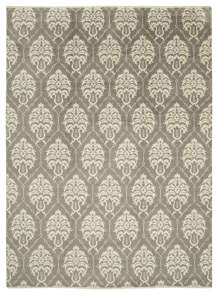 Rug N Carpet - Hand-Knotted Oriental 10' 0" x 13' 7" Wool Beige Oushak Rug
