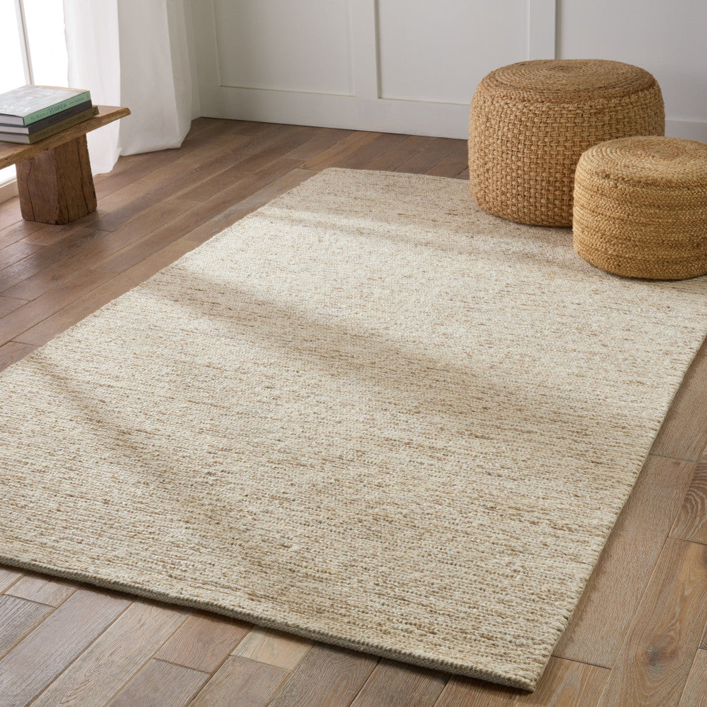 Jaipur Living Merrow Handmade Solid Beige/Cream Area Rug 8'X10'