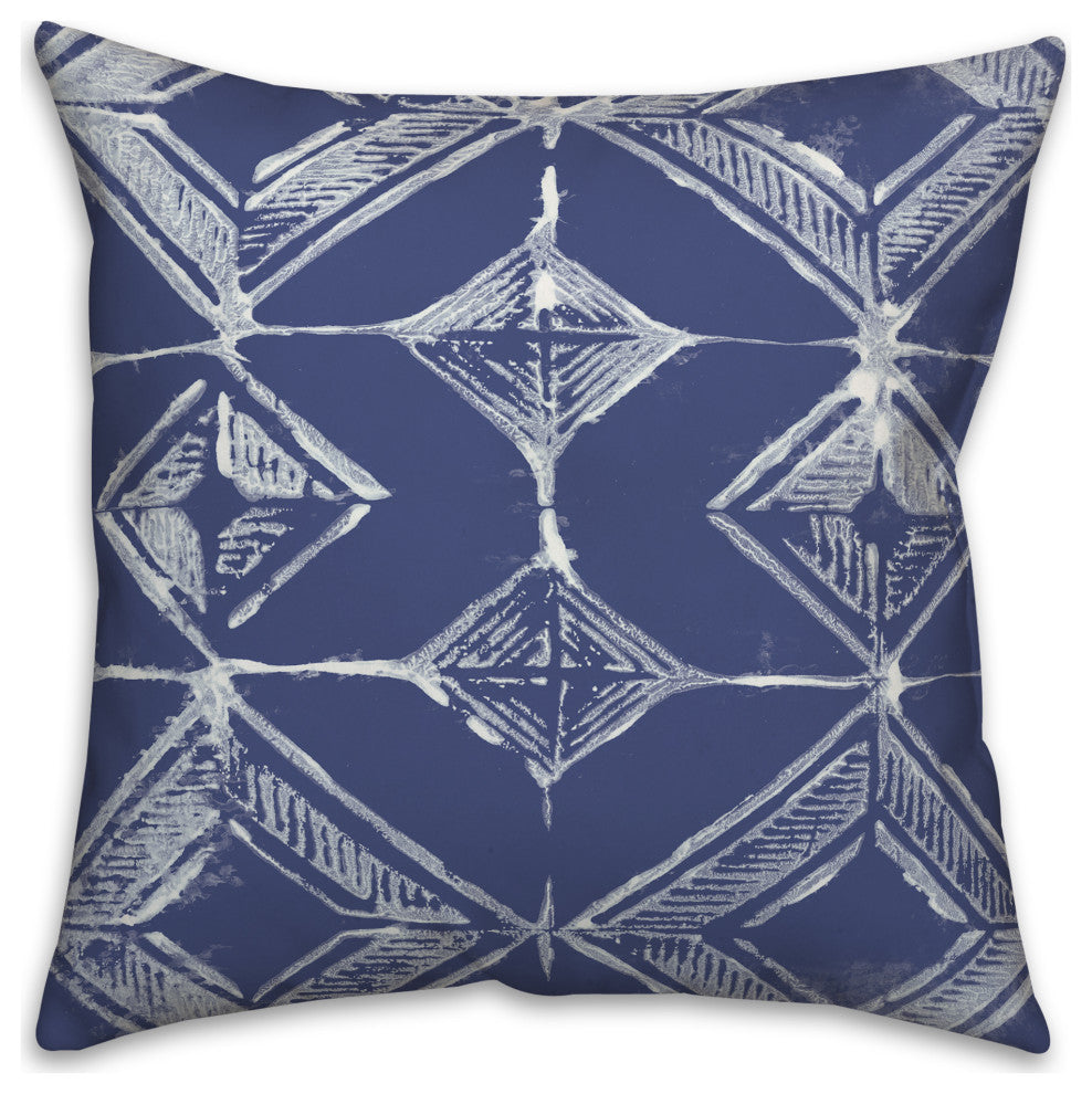 Indigo Diamonds 18x18 Spun Poly Pillow