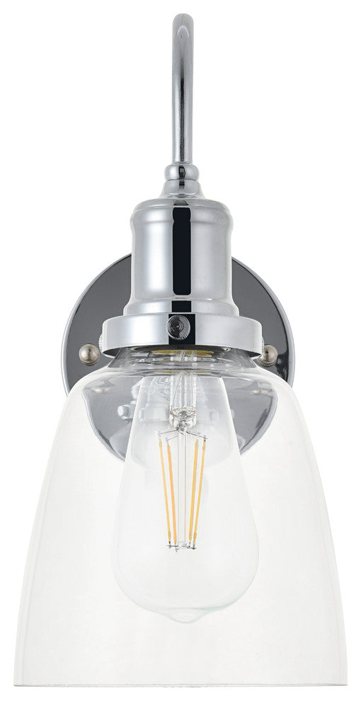 Chrome Finish 1-Light Wall Sconce