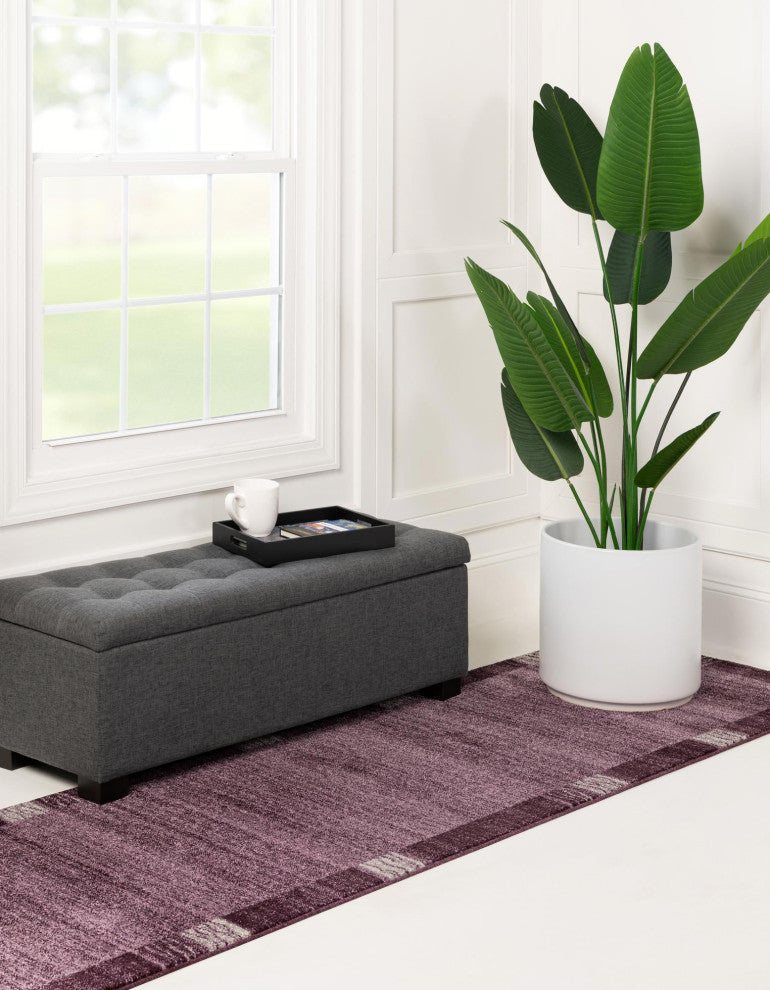 Rug Unique Loom Del Mar Purple Runner 2' 7 x 10' 0