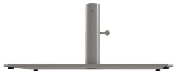 24" Square Powdercoated Steel Umbrella Base, Warm Gray
