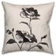 Inky Budded Rose II 18"x18" Spun Poly Pillow