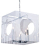 Clear Acrylic Frame With Round Open Hole and Chrome Hardware Light Fixture