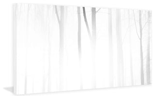 Foggy Forest Print on Canvas, 91x45 cm