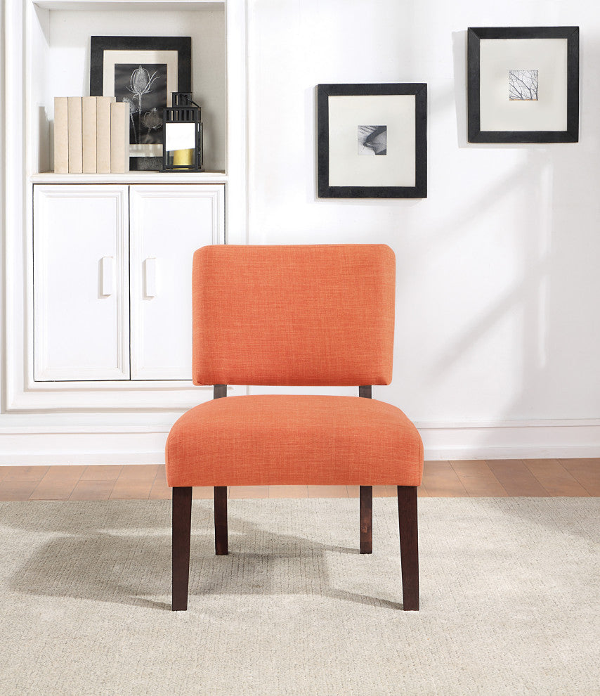 Jasmine Accent Chair, Tangerine Fabric