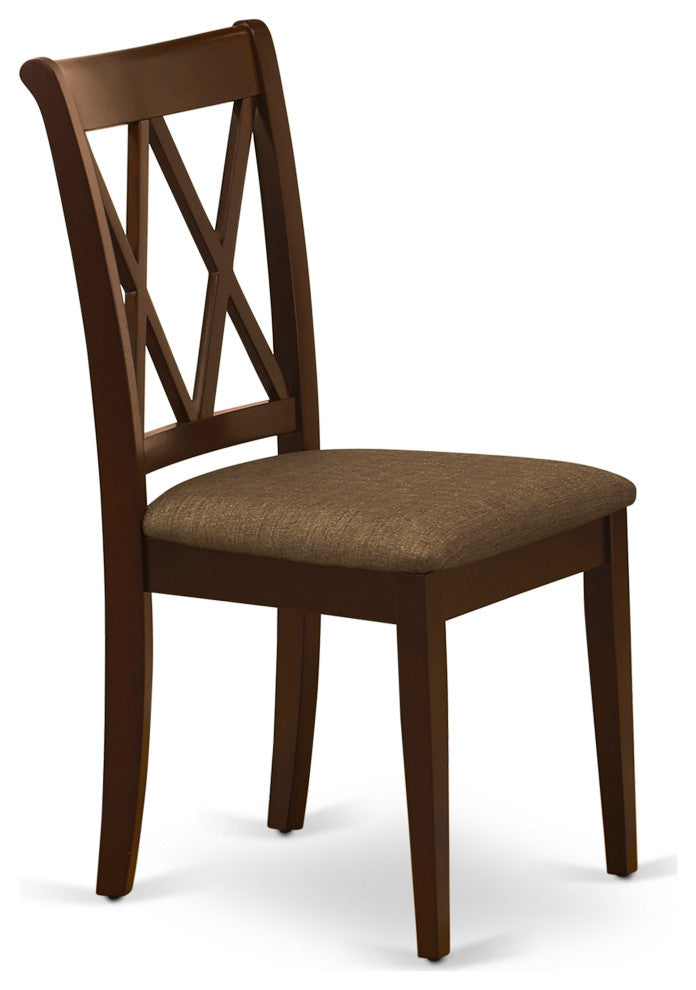 3Pc Dinette Set, Square Kitchen Table, Two Dining Chairs, Mahogany Finish