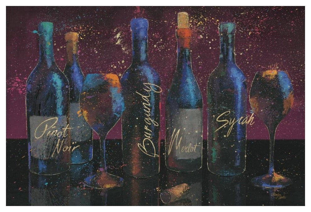 "Wine Splash Dark I" Digital Paper Print by Wellington Studio, 50"x34"