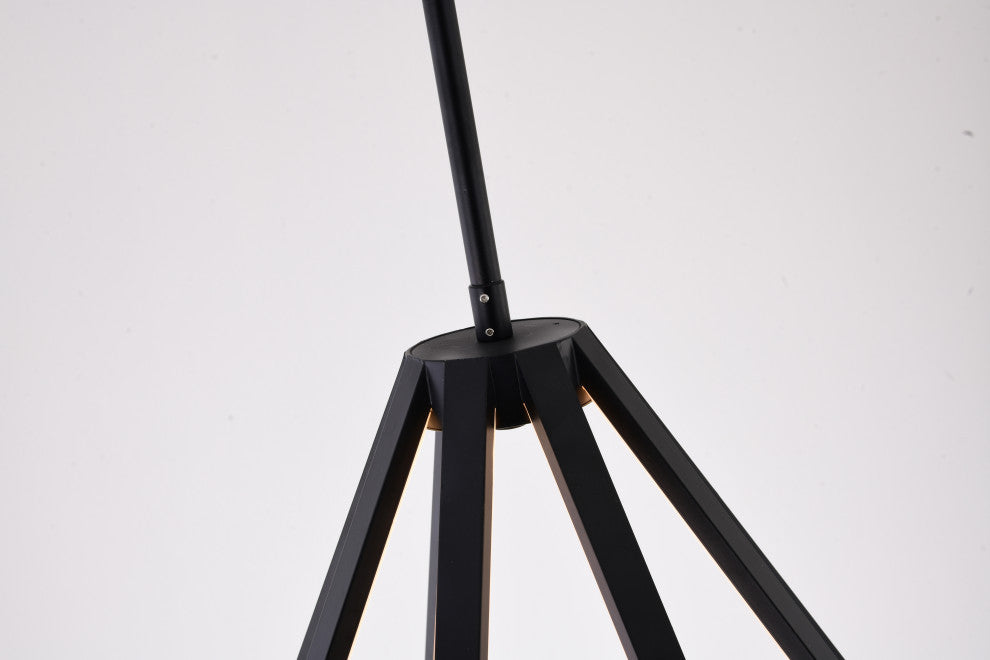 Bethel International WE03C32BK 8-Light LED Chandelier, Black