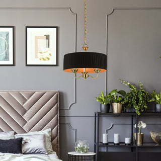 Livex Lighting 3 Light Antique Brass Pendant Chandelier