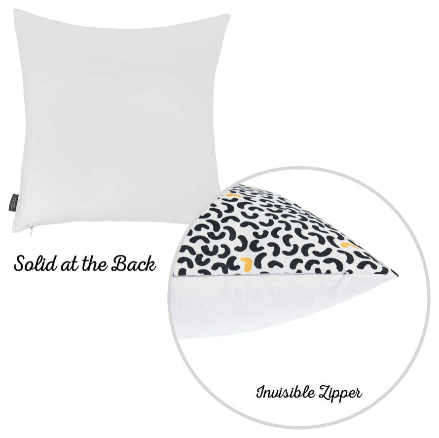 18"X18" Memphis Square Printed Decorative Throw Pillow Cover