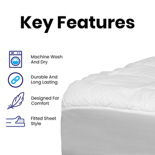 Mattress Pad - White - Queen