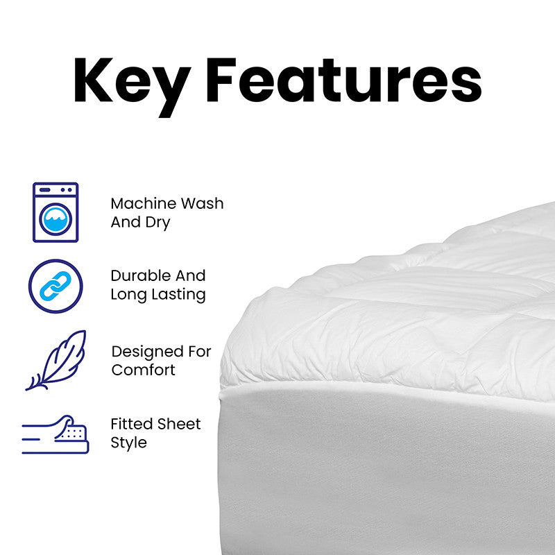Mattress Pad - White - Queen