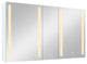 50" Aluminum Surface Mount Medicine Cabinet with Three Doors and Mirror