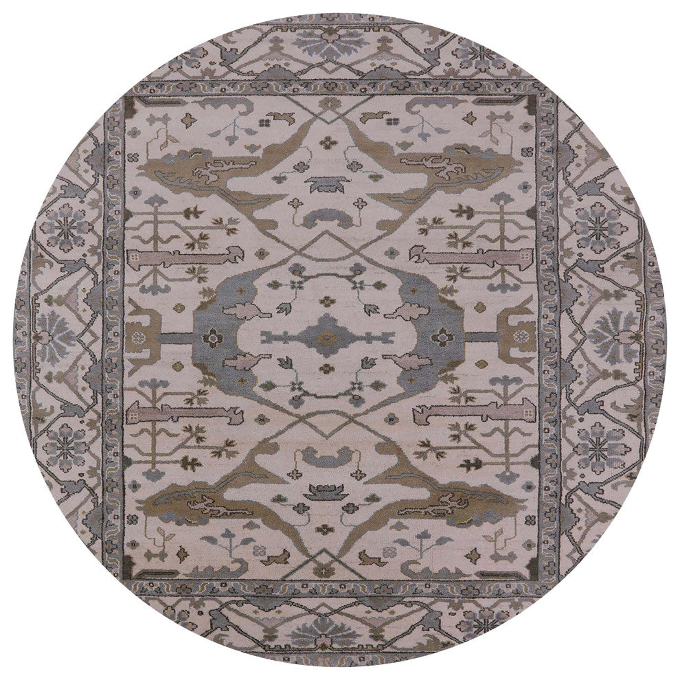 Ahgly Company Indoor Round Mid-Century Modern Area Rugs, 4' Round