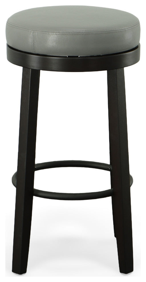 Era Swivel 30" Bar Stool, Gray and Espresso