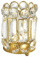 Elegance Crystal and Gold Candle Holder