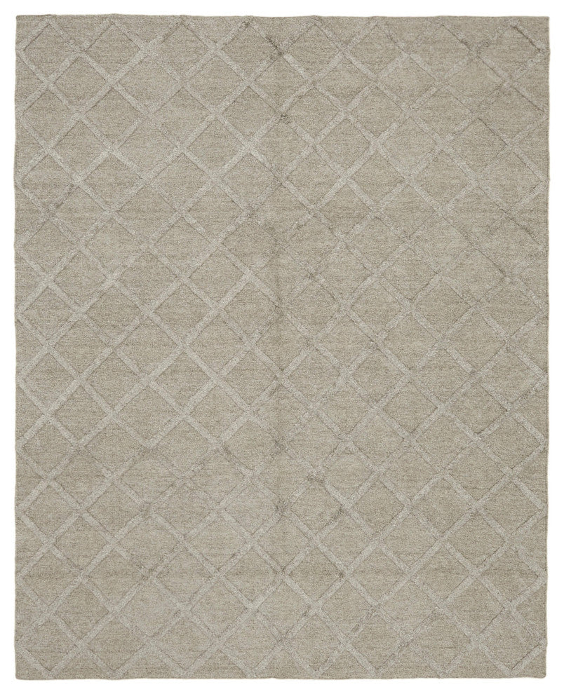 Rug N Carpet - Handwoven Modern Design 8' 1'' x 10' 0'' Wool Unique Kilim Rug