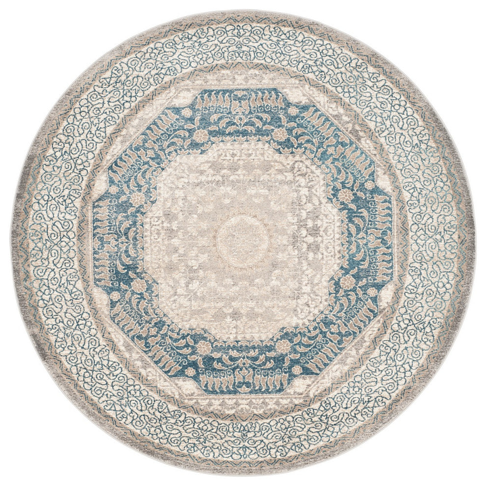 Safavieh Sofia Sof365A  Rug, Light Grey/Blue, 11'0"x11'0" Round