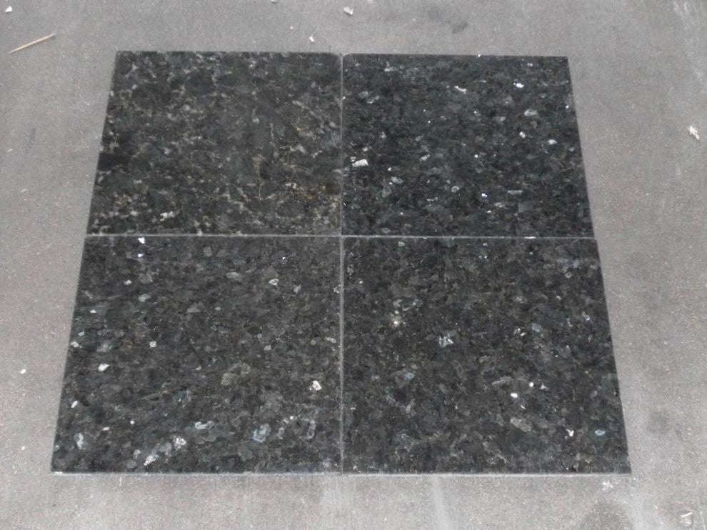 Emerald Pearl Granite Tiles, Polished Finish, 12"x12", Set of 176