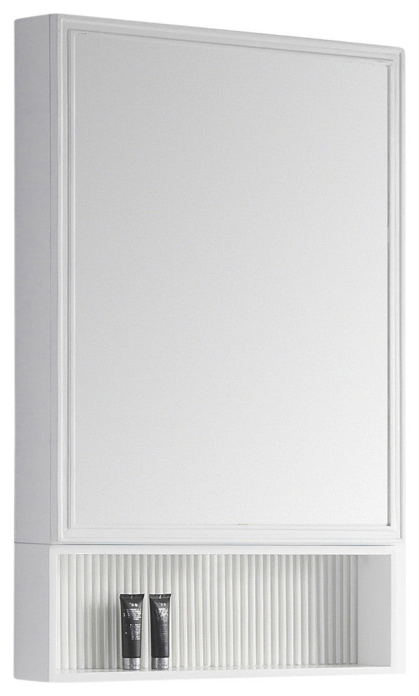 Dakota Medicine Cabinet, 21" Wide, White, White Shelf