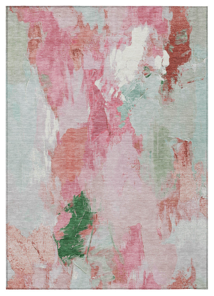 Machine Washable Indoor/Outdoor Chantille ACN1914 Blush 9' x 12' Rug