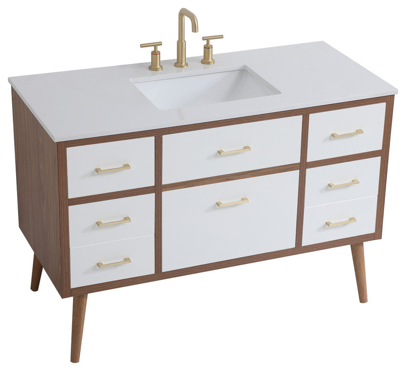 Home Living White 48" Bathroom Vanity