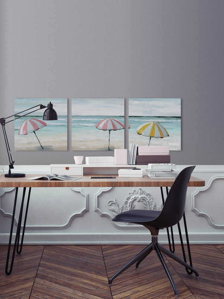 Candy-Colored Tents Triptych, 144"x48"