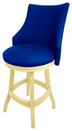Swivel Wood Counter Bar Stool 26", Bellissima, Duke Blue - Beige