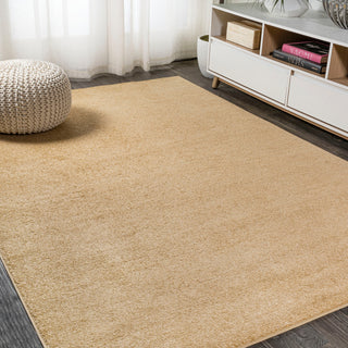 Haze Solid Low-Pile Runner Rug, Mustard, 8 X 10