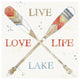 "Lakehouse V Red" Digital Paper Print by Anne Tavoletti, 26"x26"