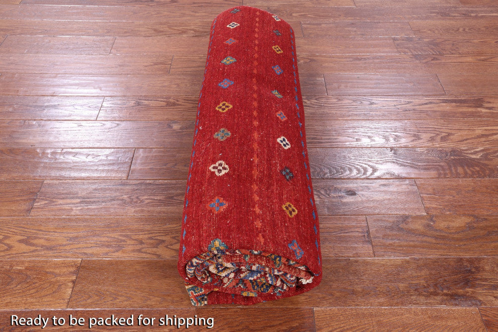 6' 8" X 9' 10" Hand-Knotted Super Kazak Khorjin Rug Q10738