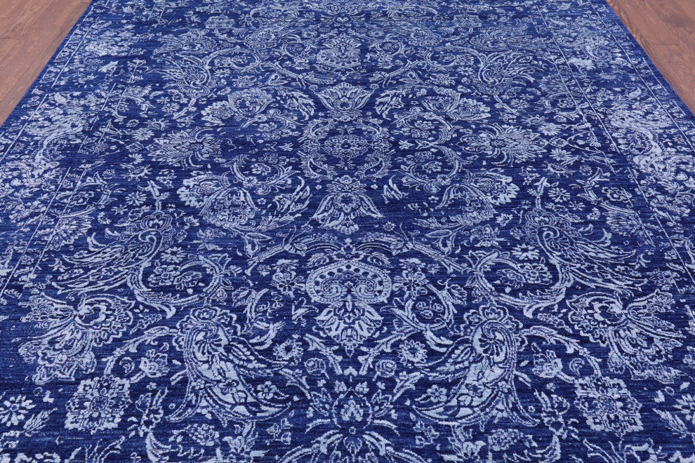 Persian Handmade Wool and Silk Rug 8' 1" X 9' 11" Q8693