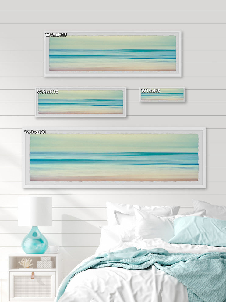 "Smooth Seas" Framed Painting Print, 45x15