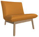 Cantor Leather Lounge Chair, Finish Shown: Dove, Leather Shown: Saffron