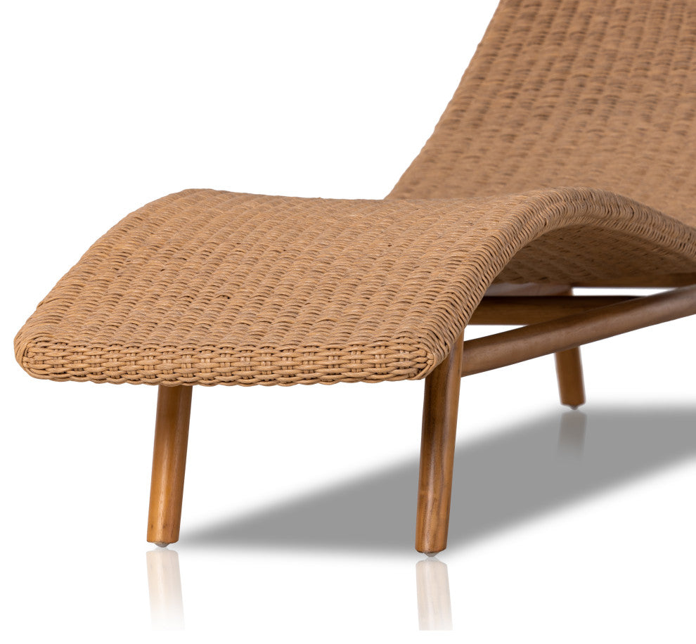 Portia Outdoor Chaise Lounge-Natural