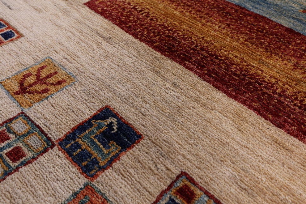 8' 3" X 9' 10" Tribal Persian Gabbeh Handmade Rug Q10583