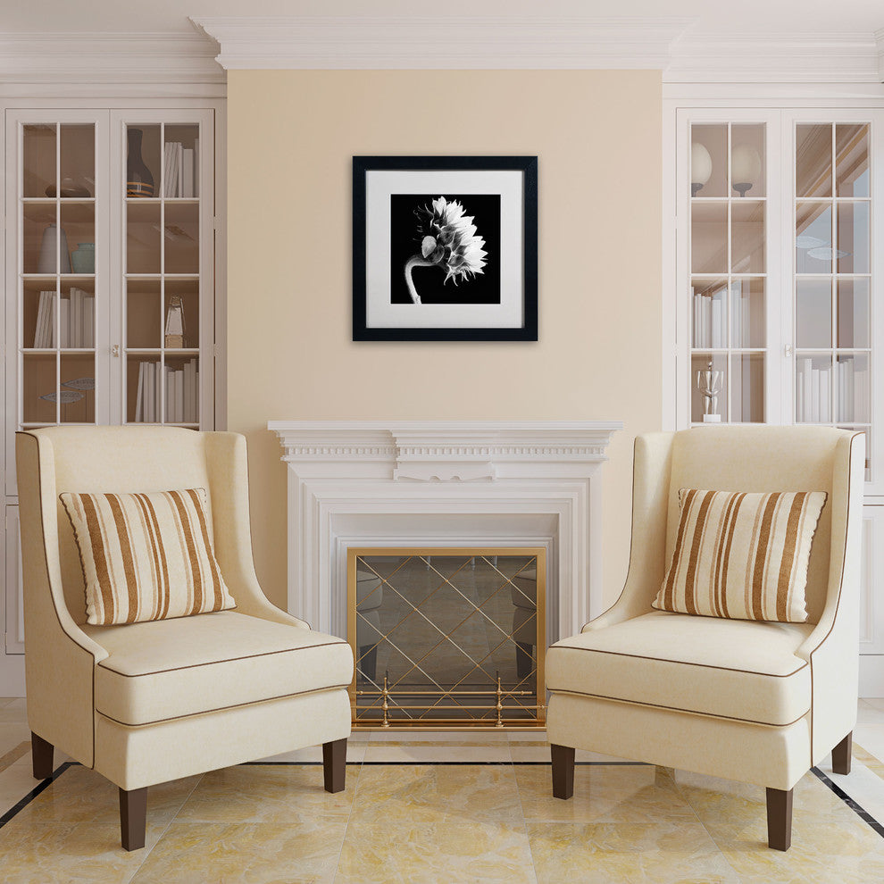 'Sunflower' Matted Framed Canvas Art by Michael Harrison