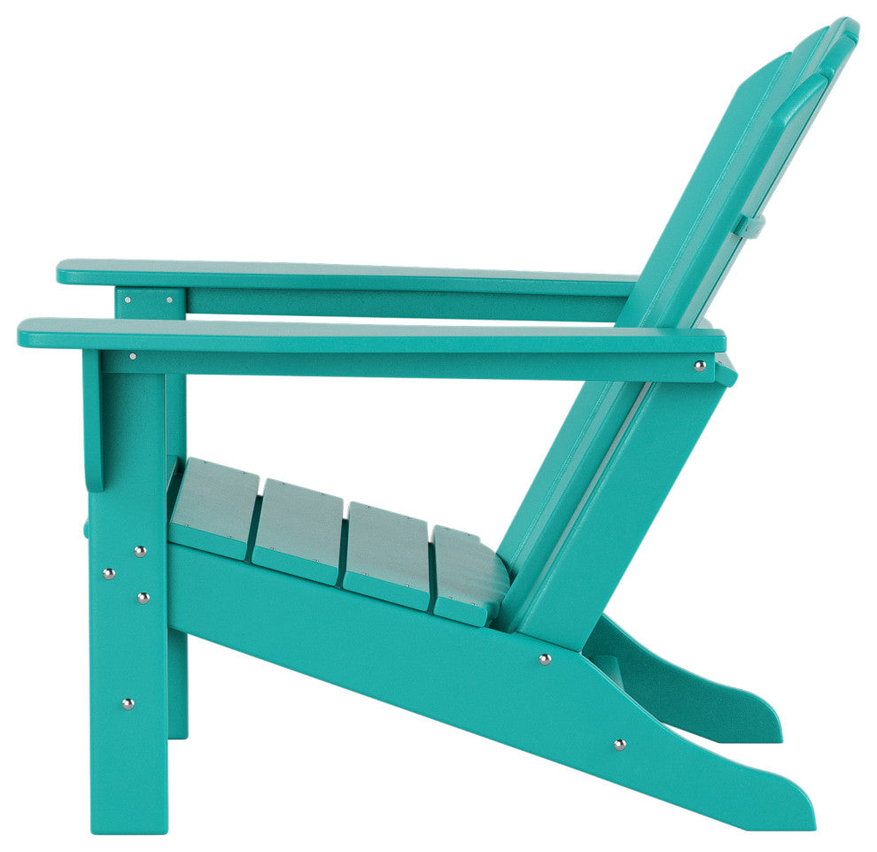 WestinTrends 2PC Outdoor Patio Adirondack Chair Set, Fire Pit Chairs, Turquoise