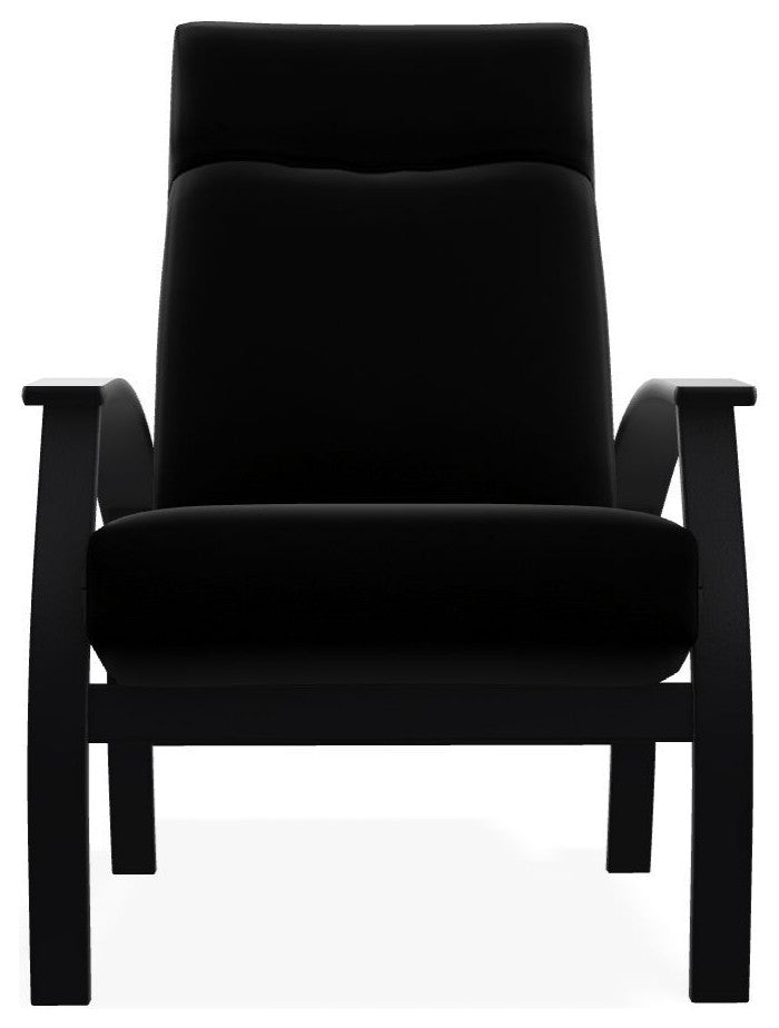 Belle Isle Cushion Outdoor Adjustable Back Chair, Black/Black