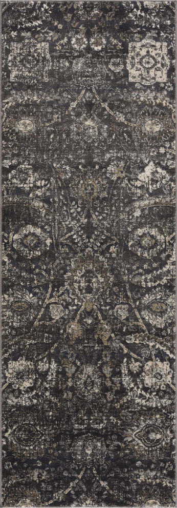 Hauteloom Georgiana Charcoal Area Rug, 4'3"x5'7" Rectangle