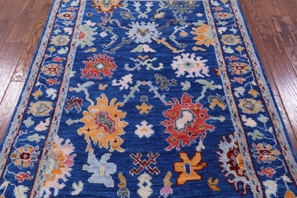 Turkish Oushak Handmade Rug 4' 2" X 6' 3" - Q13671