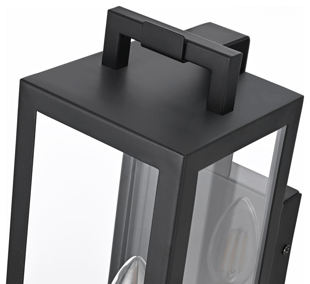 Home Living 5" Outdoor Wall Sconce, Black