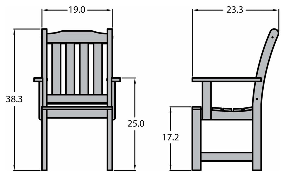 Lehigh Armchair, Whitewash
