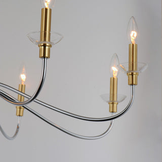 Maxim 25378CL Clarion 8 Light 38"W Taper Candle Chandelier - Polished Chrome /