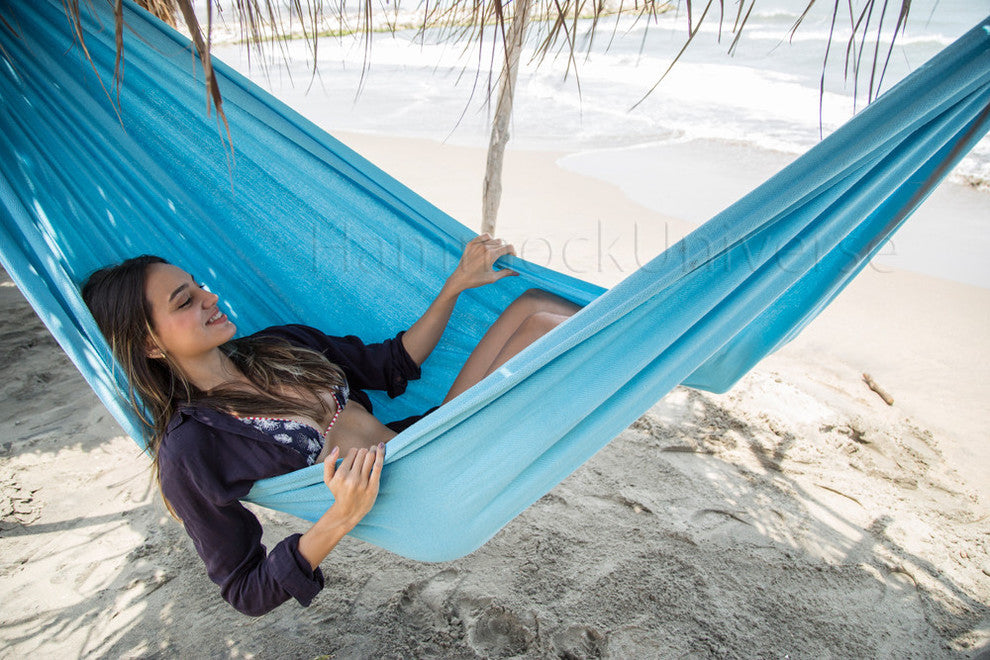 Colombian Double Hammock, Light Blue