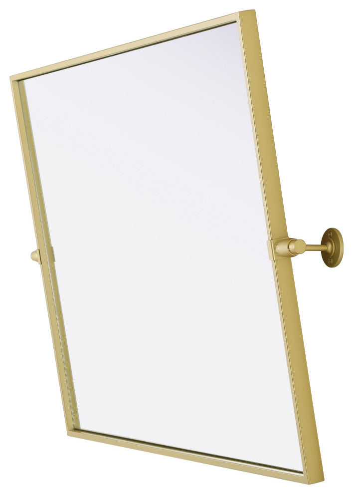 Home Living 24x32 Pivot Mirror, Brass